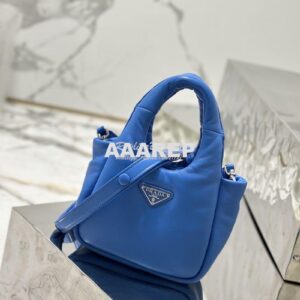 Replica Prada Small Padded Soft Nappa-Leather bag 1BA359 Blue