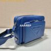 Replica Prada 2VH154 Saffiano leather shoulder bag Blue 2