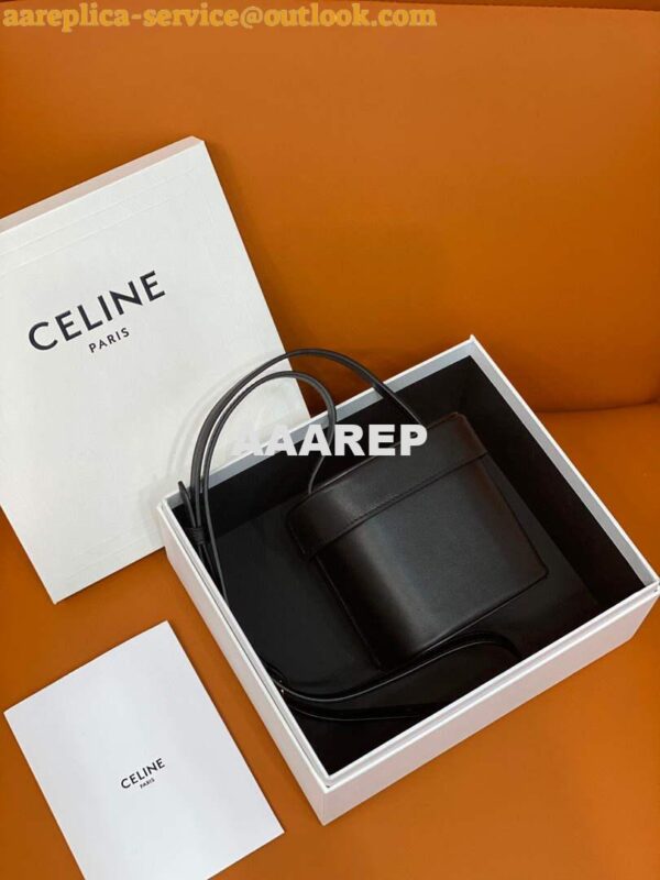 Replica Celine 199263 SMALL BOX cuir triomphe in Smooth Calfskin Black 2