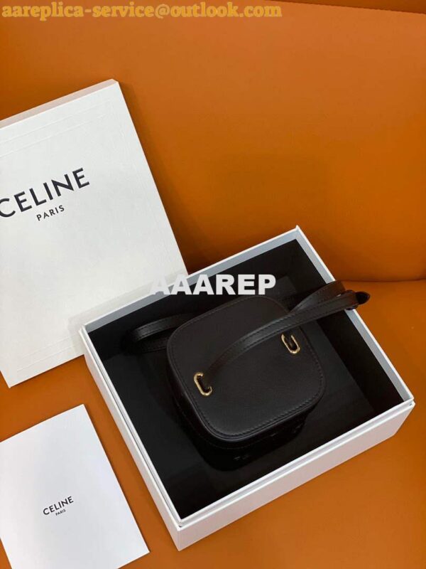 Replica Celine 199263 SMALL BOX cuir triomphe in Smooth Calfskin Black 3