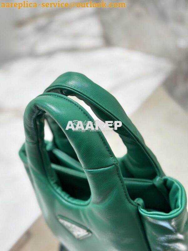 Replica Prada Small Padded Soft Nappa-Leather bag 1BA359 Green 7