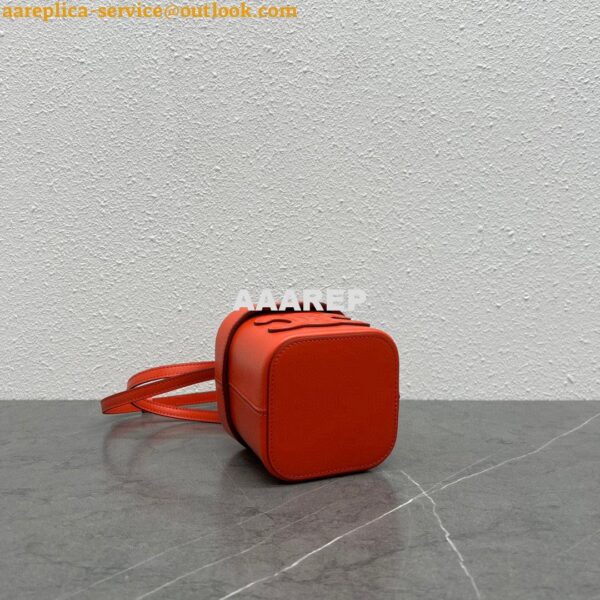 Replica Celine 199263 SMALL BOX cuir triomphe in Smooth Calfskin Orange Red 4