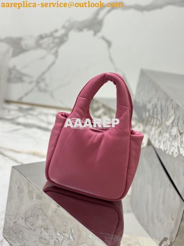 Replica Prada Small Padded Soft Nappa-Leather bag 1BA359 Pink 11