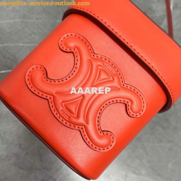 Replica Celine 199263 SMALL BOX cuir triomphe in Smooth Calfskin Orange Red 5