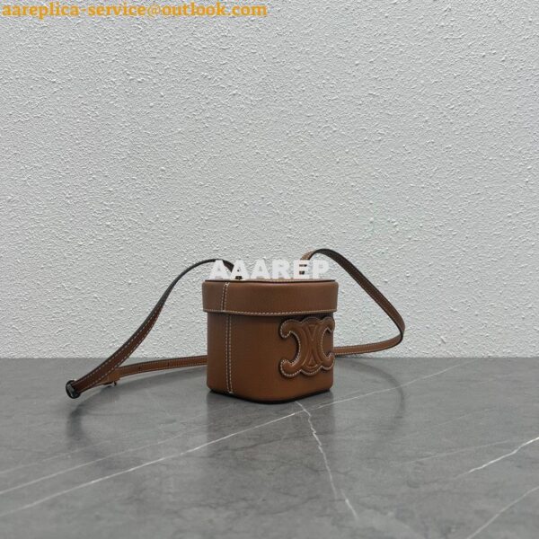 Replica Celine 199263 SMALL BOX cuir triomphe in Smooth Calfskin Tan 2