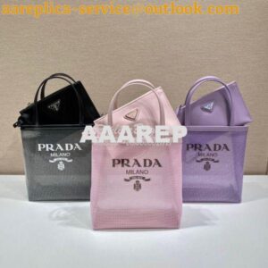 Replica Prada Small Sequined Mesh Tote Bag 1BG417