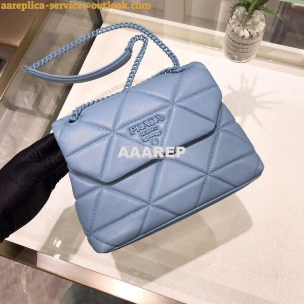 Replica Prada Small Spectrum Shoulder Bag 1BD233 Baby Blue