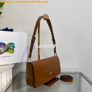 Replica Prada Brushed leather Prada Femme 1BD323 Brown 2