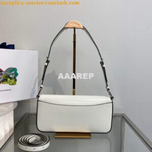 Replica Prada Brushed leather Prada Femme 1BD323 White