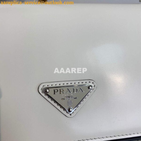 Replica Prada Brushed leather Prada Femme 1BD323 White 5