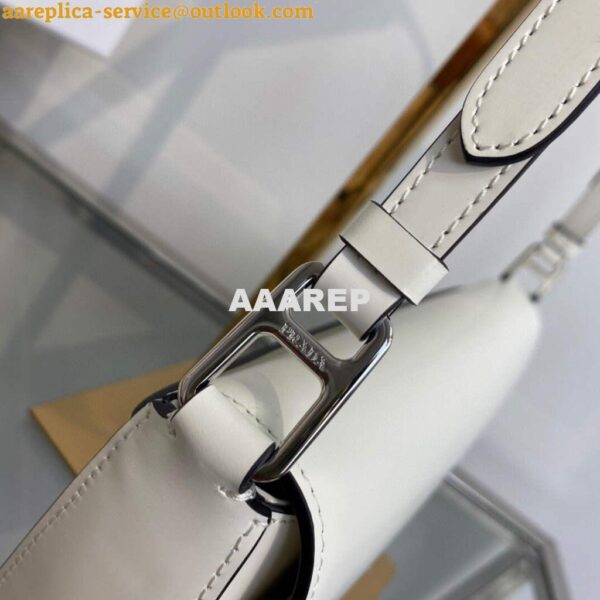 Replica Prada Brushed leather Prada Femme 1BD323 White 7