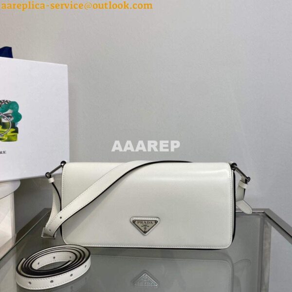 Replica Prada Brushed leather Prada Femme 1BD323 White 8