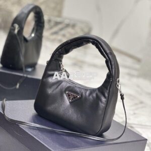 Replica Prada Soft Padded Nappa-leather mini bag 1BA384 Black 2