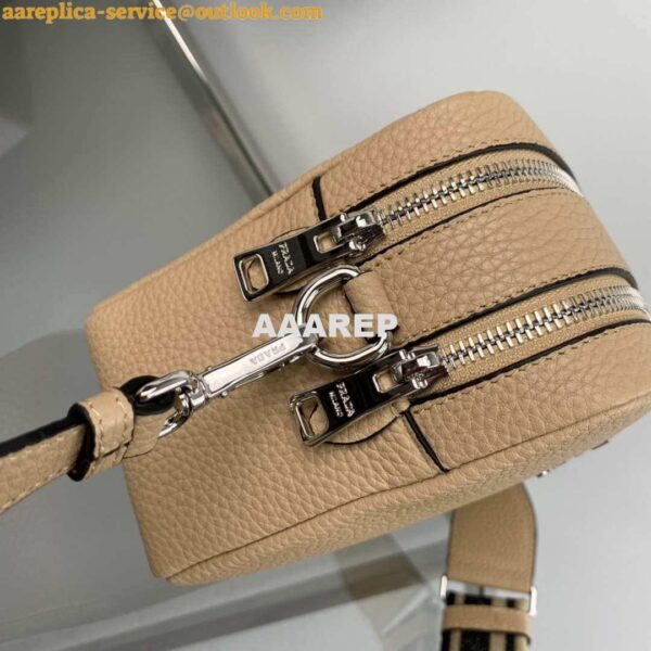 Replica Prada Leather bag with shoulder strap 1BH082 Apricot 5