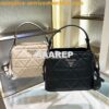 Replica Prada Soft Padded Nappa-leather mini bag 1BA384 White