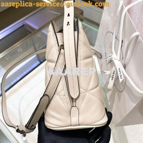 Replica Prada Spectrum Small Leather Bag 1BA311 White 6