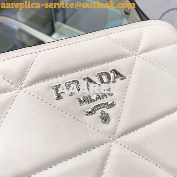 Replica Prada Spectrum Small Leather Bag 1BA311 White 7