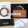 Replica Celine Box On Chain Cuir Triomphe In Triomphe Canvas And Calfs