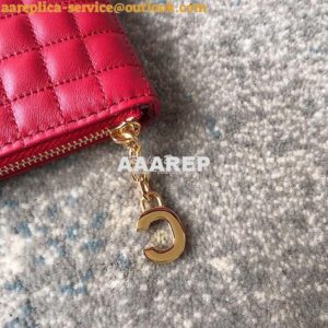 Replica Celine C Charm Pouch In Quilted Calfskin 10B813 Red 2