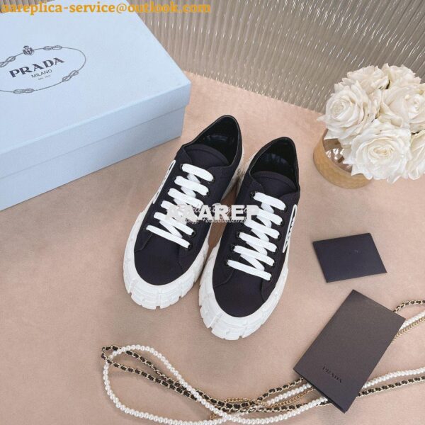 Replica Prada Nylon Gabardine Sneakers 1E260M Black 5