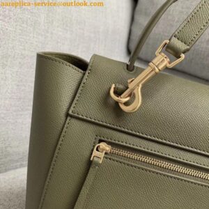 Replica Celine Micro Belt Bag In Army Green Grained Calfskin