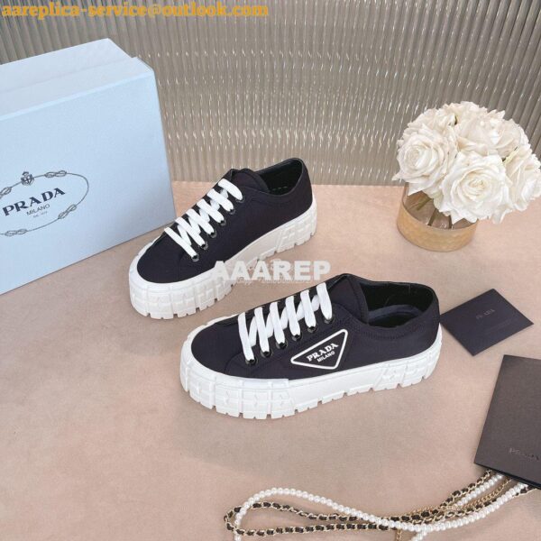 Replica Prada Nylon Gabardine Sneakers 1E260M Black 7