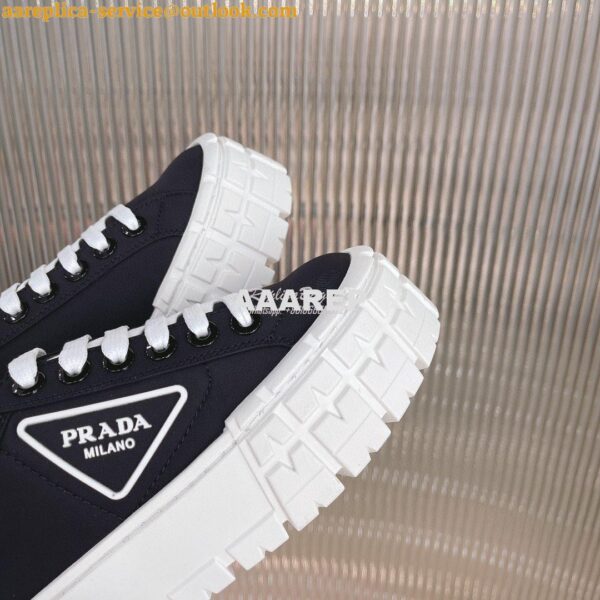 Replica Prada Nylon Gabardine Sneakers 1E260M Black 8