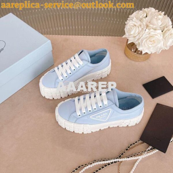 Replica Prada Nylon Gabardine Sneakers 1E260M Blue 5