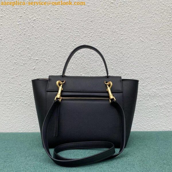 Replica Celine Micro Belt Bag In Black Grained Calfskin 3