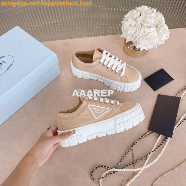 Replica Prada Nylon Gabardine Sneakers 1E260M Camel 6