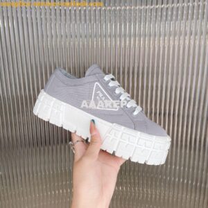 Replica Prada Nylon Gabardine Sneakers 1E260M Grey