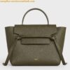 Replica Celine Micro Belt Bag In Grey Grained Calfskin 2