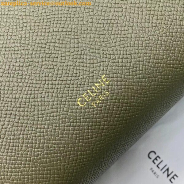 Replica Celine Micro Belt Bag In Dark Olive Grained Calfskin 4