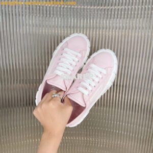 Replica Prada Nylon Gabardine Sneakers 1E260M Pink 2