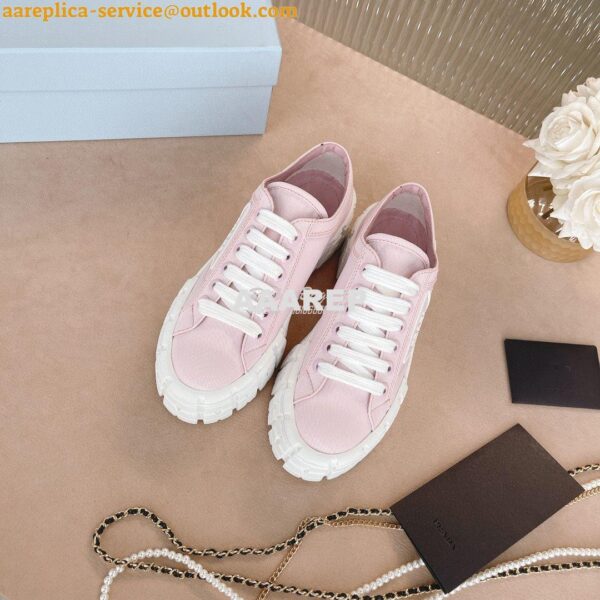 Replica Prada Nylon Gabardine Sneakers 1E260M Pink 5