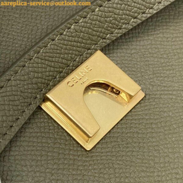 Replica Celine Micro Belt Bag In Dark Olive Grained Calfskin 13