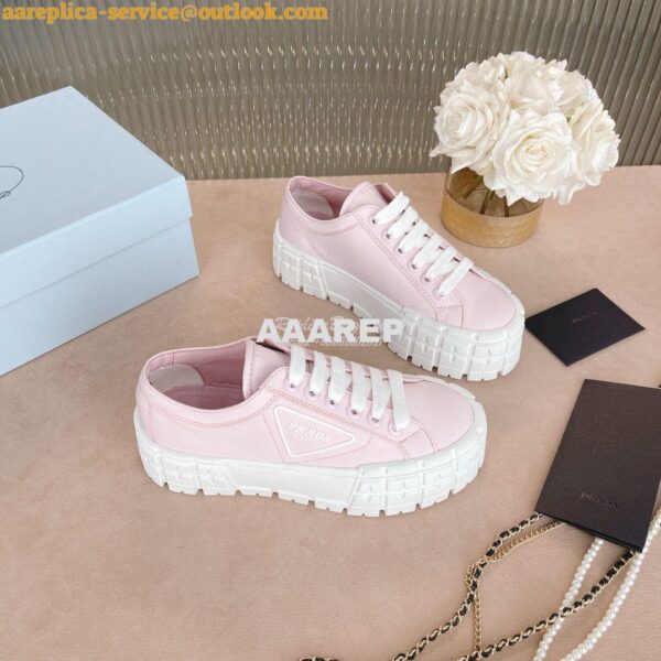 Replica Prada Nylon Gabardine Sneakers 1E260M Pink 6