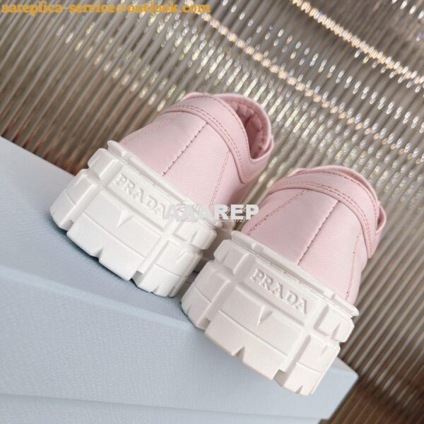 Replica Prada Nylon Gabardine Sneakers 1E260M Pink 9