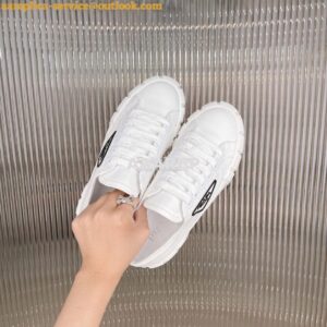 Replica Prada Nylon Gabardine Sneakers 1E260M White 2