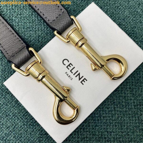 Replica Celine Micro Belt Bag In Grey Grained Calfskin 12