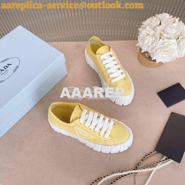 Replica Prada Nylon Gabardine Sneakers 1E260M Yellow 7