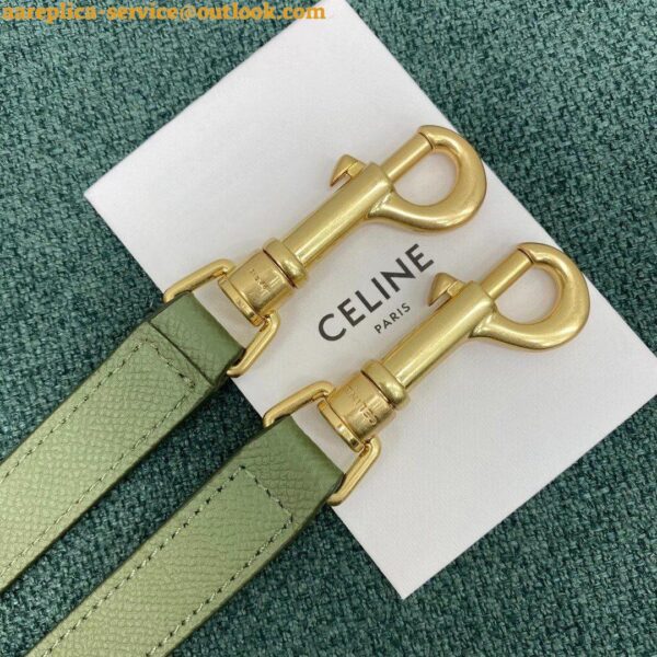 Replica Celine Micro Belt Bag In Light Khaki Grained Calfskin 13