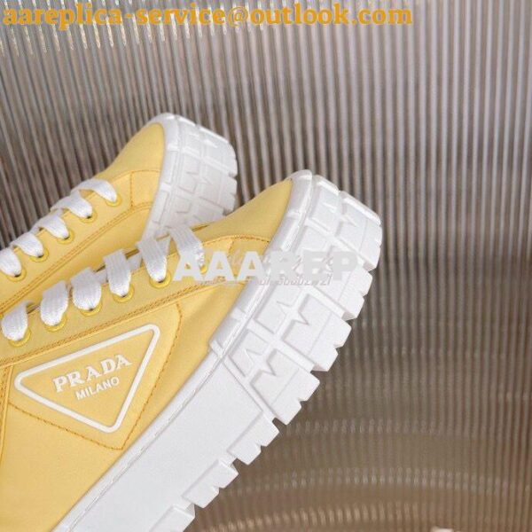 Replica Prada Nylon Gabardine Sneakers 1E260M Yellow 8