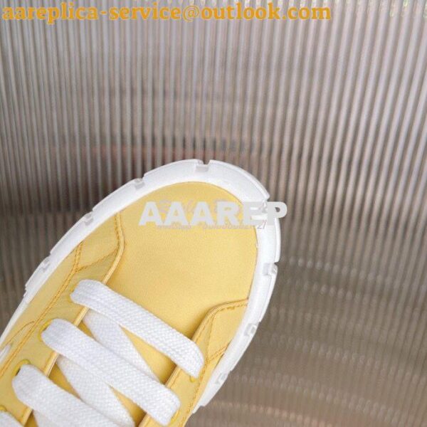 Replica Prada Nylon Gabardine Sneakers 1E260M Yellow 7