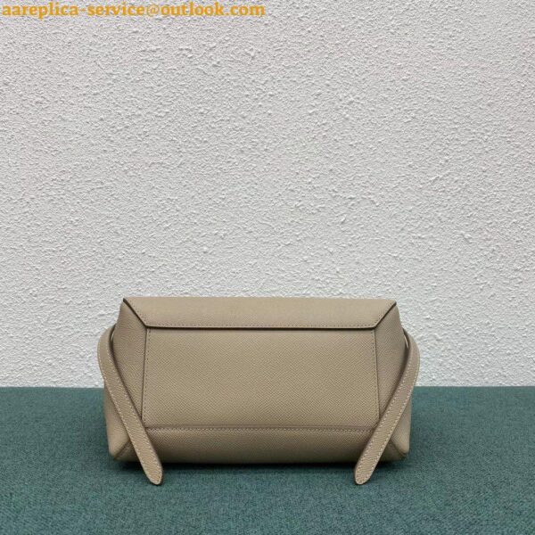 Replica Celine Micro Belt Bag In Light Taupe Grained Calfskin 12