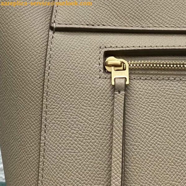 Replica Celine Micro Belt Bag In Light Taupe Grained Calfskin 15