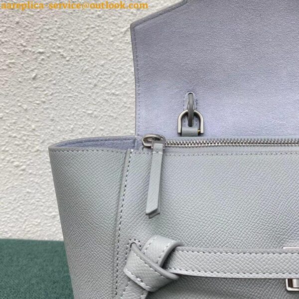 Replica Celine Micro Belt Bag In Mineral Grained Calfskin 15