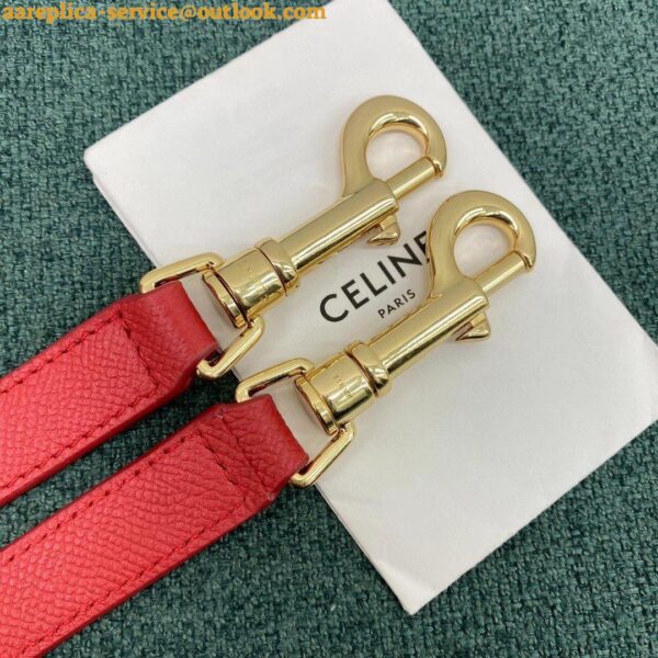 Replica Celine Micro Belt Bag In Red Grained Calfskin 14