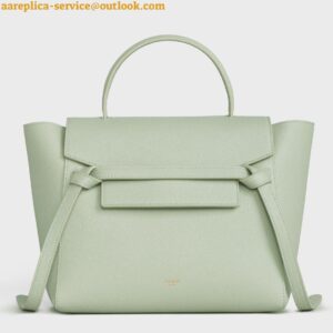 Replica Celine Micro Belt Bag In Vert D'eau Grained Calfskin