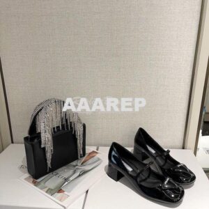 Replica Prada Patent Leather Pumps 1I771M Black 2